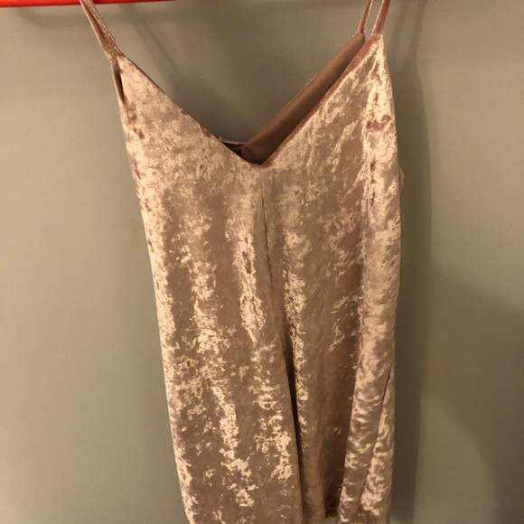 pink velvet mini dress - Picture 4 of 4